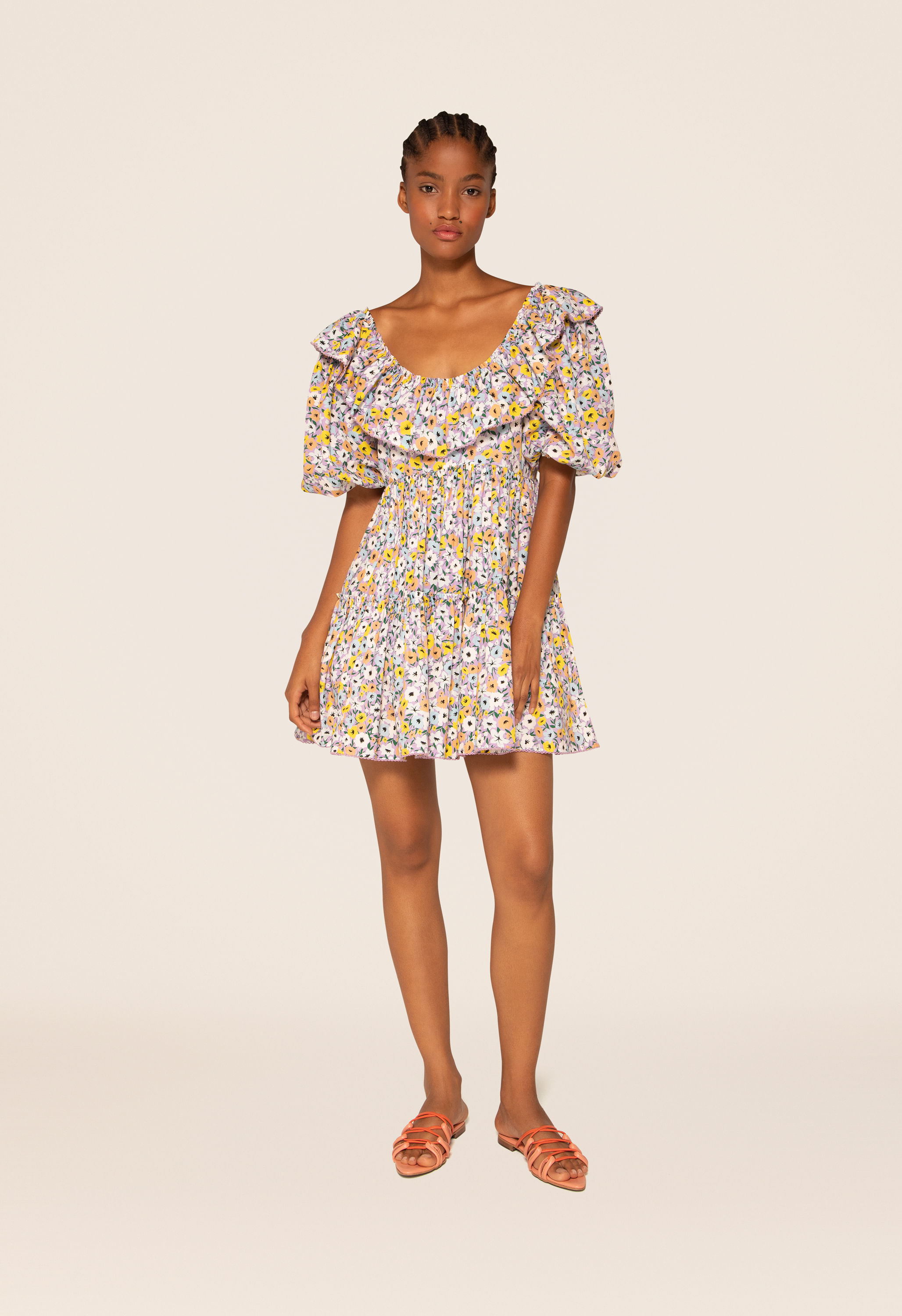 Flor La Fania Lila Mini Dress