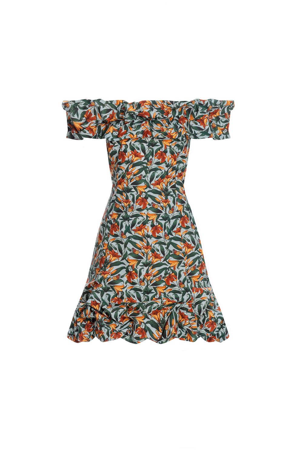 Jardín Monarca Azul Mini Dress