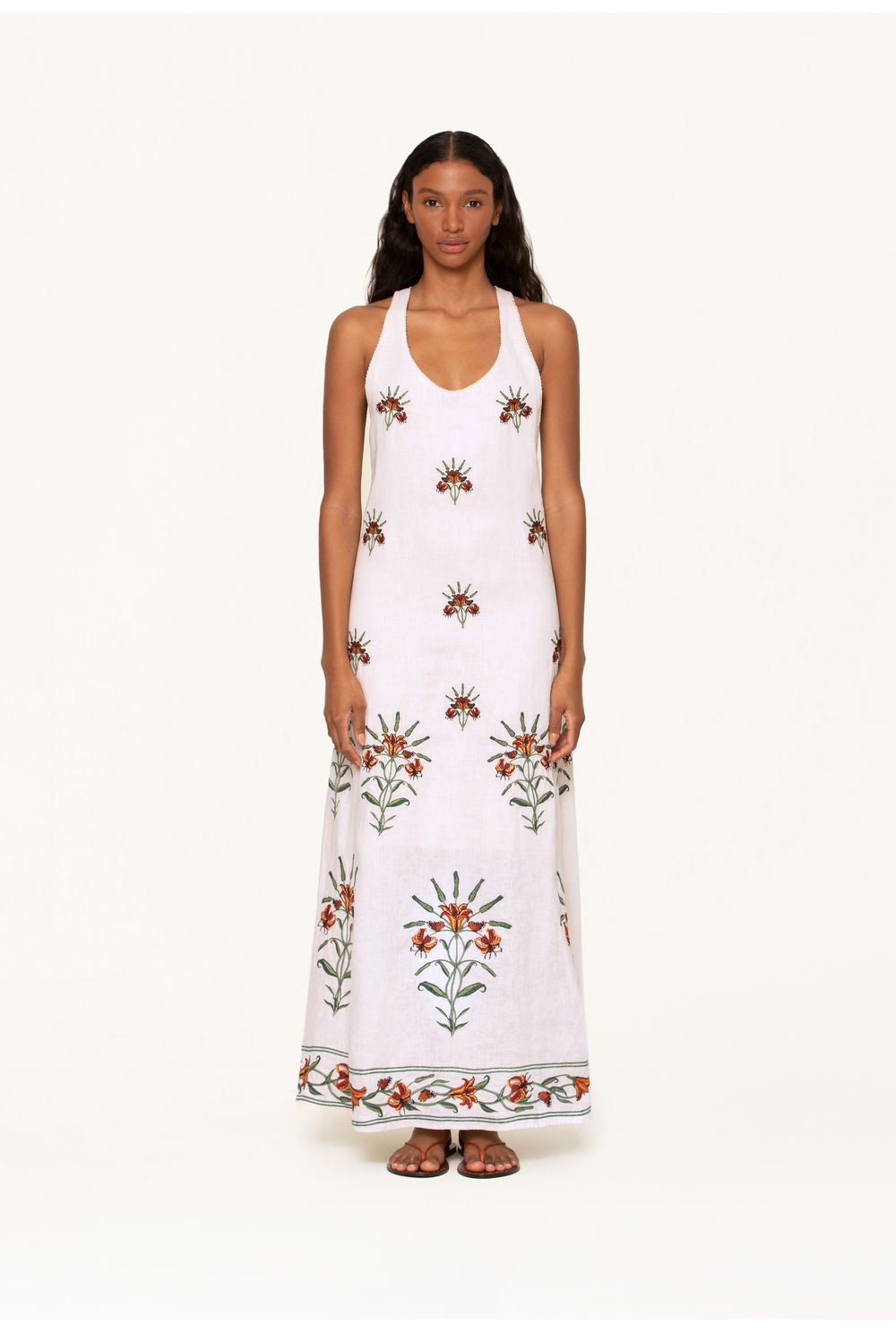 Cienaga Monarca Crema Maxi Dress
