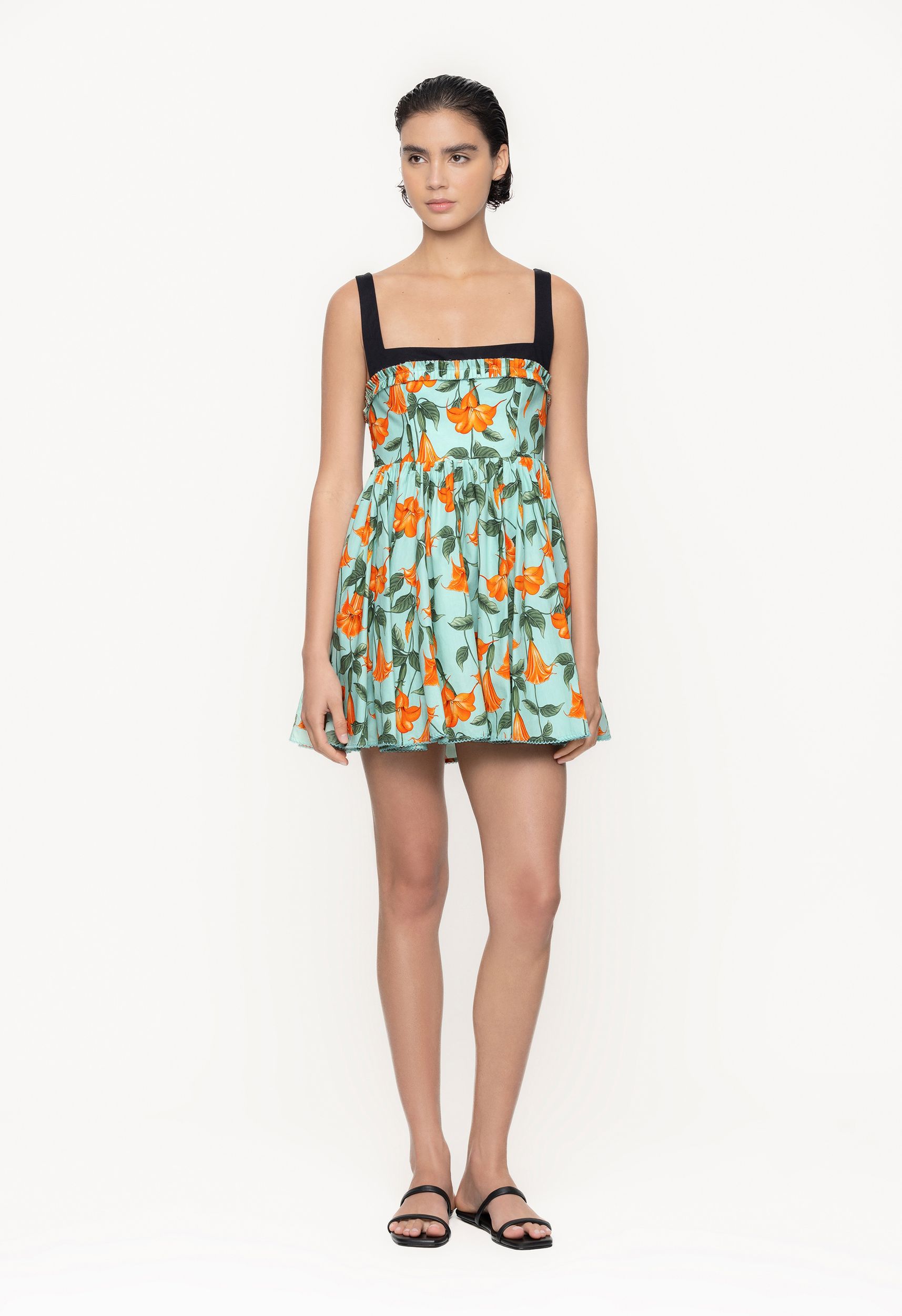 Hierbabuena-Sabanero-Dorado-Cotton-Poplin-Mini-Dress