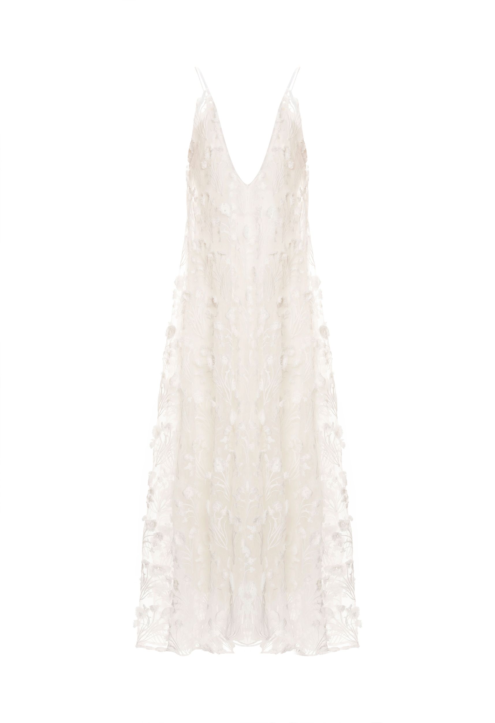Hierbaluisa-Diente-de-Leon-Organza-Maxi-Dress