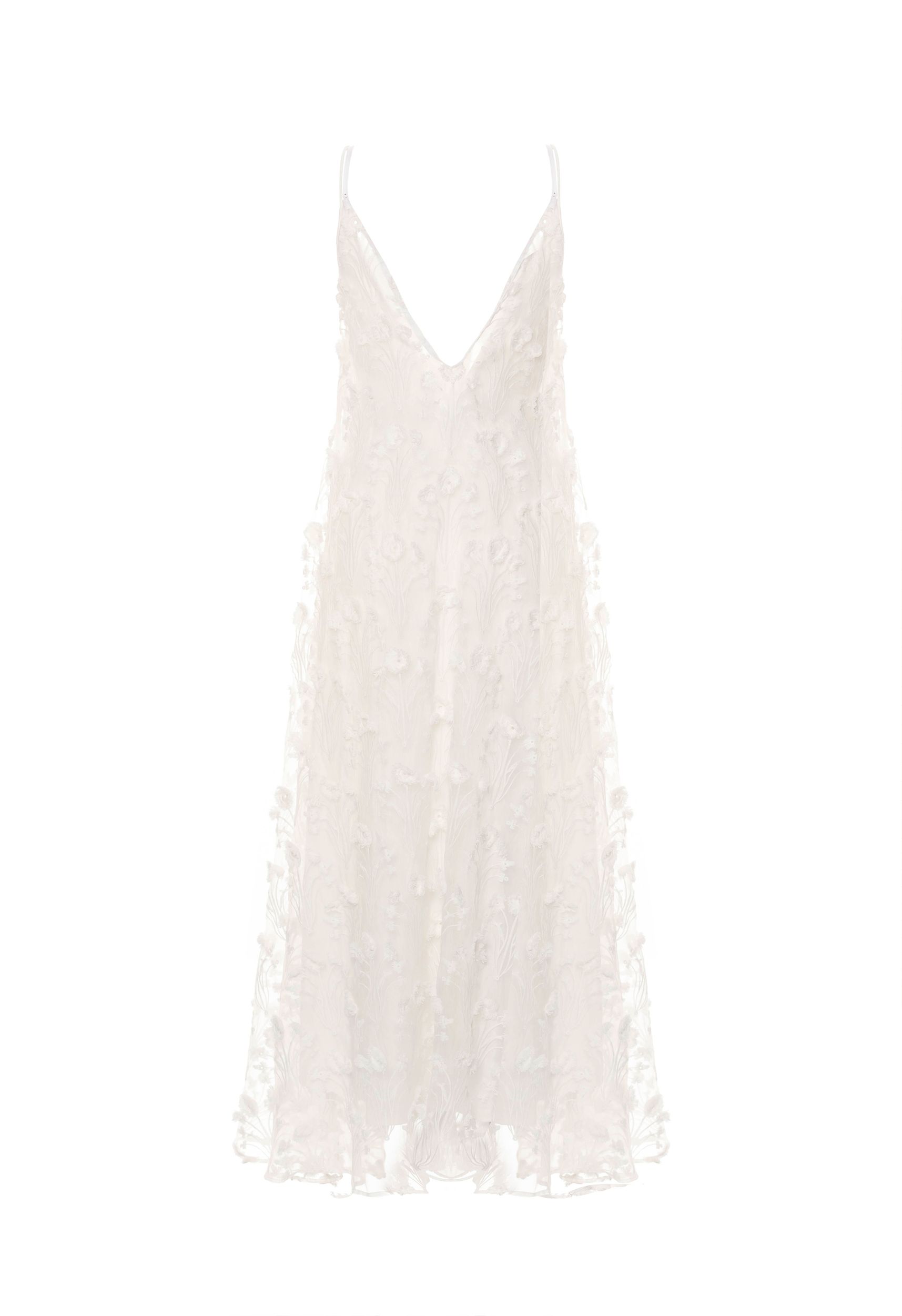Hierbaluisa-Diente-de-Leon-Organza-Maxi-Dress
