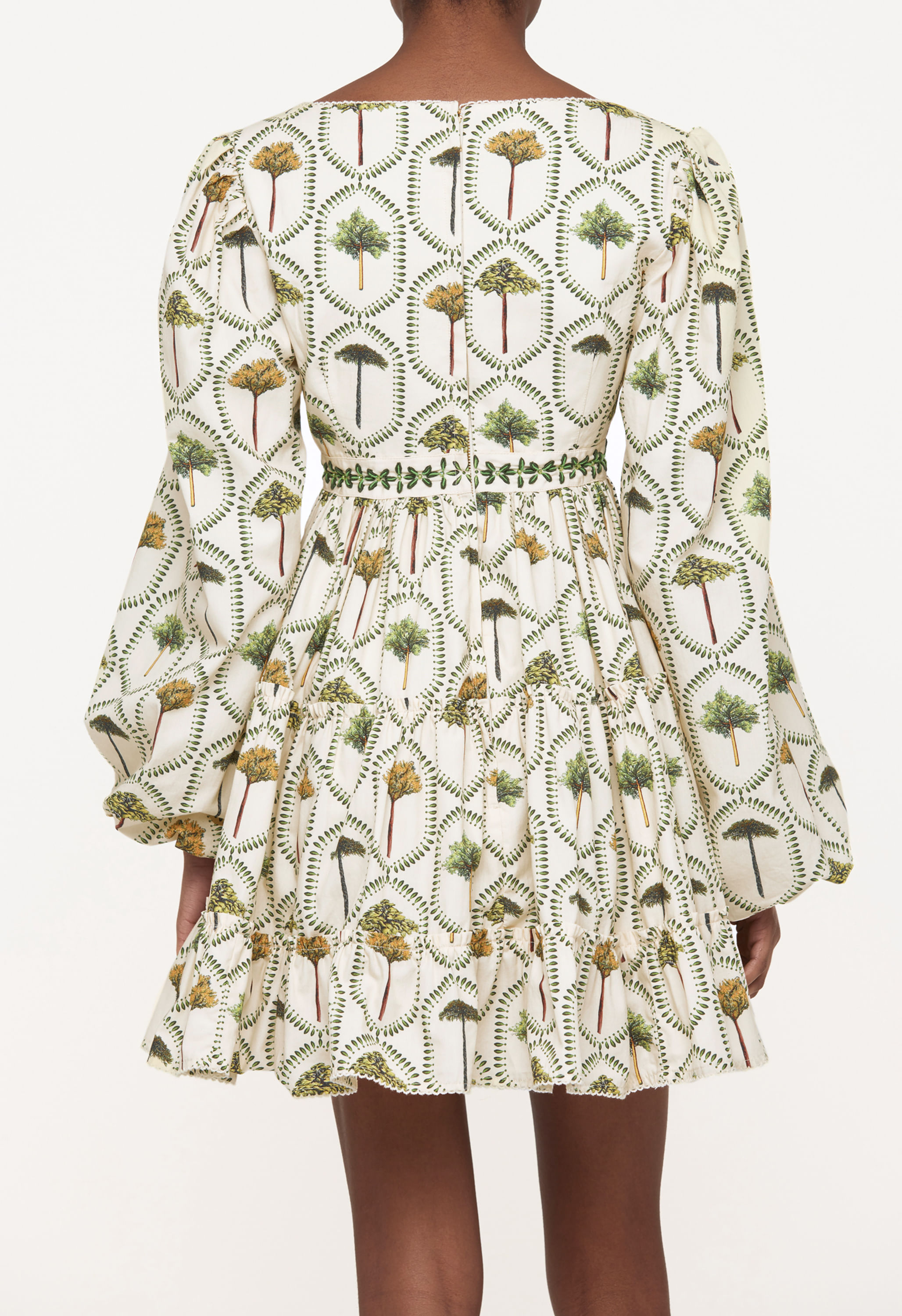 Avena Arboleda Hand-Embroidered Cotton Mini Dress | Agua by Agua Bendita
