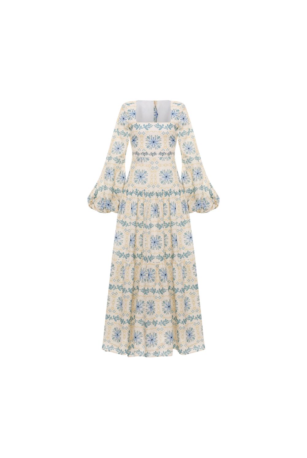 Siena Chivas Hand-Embroidered Linen Maxi Dress
