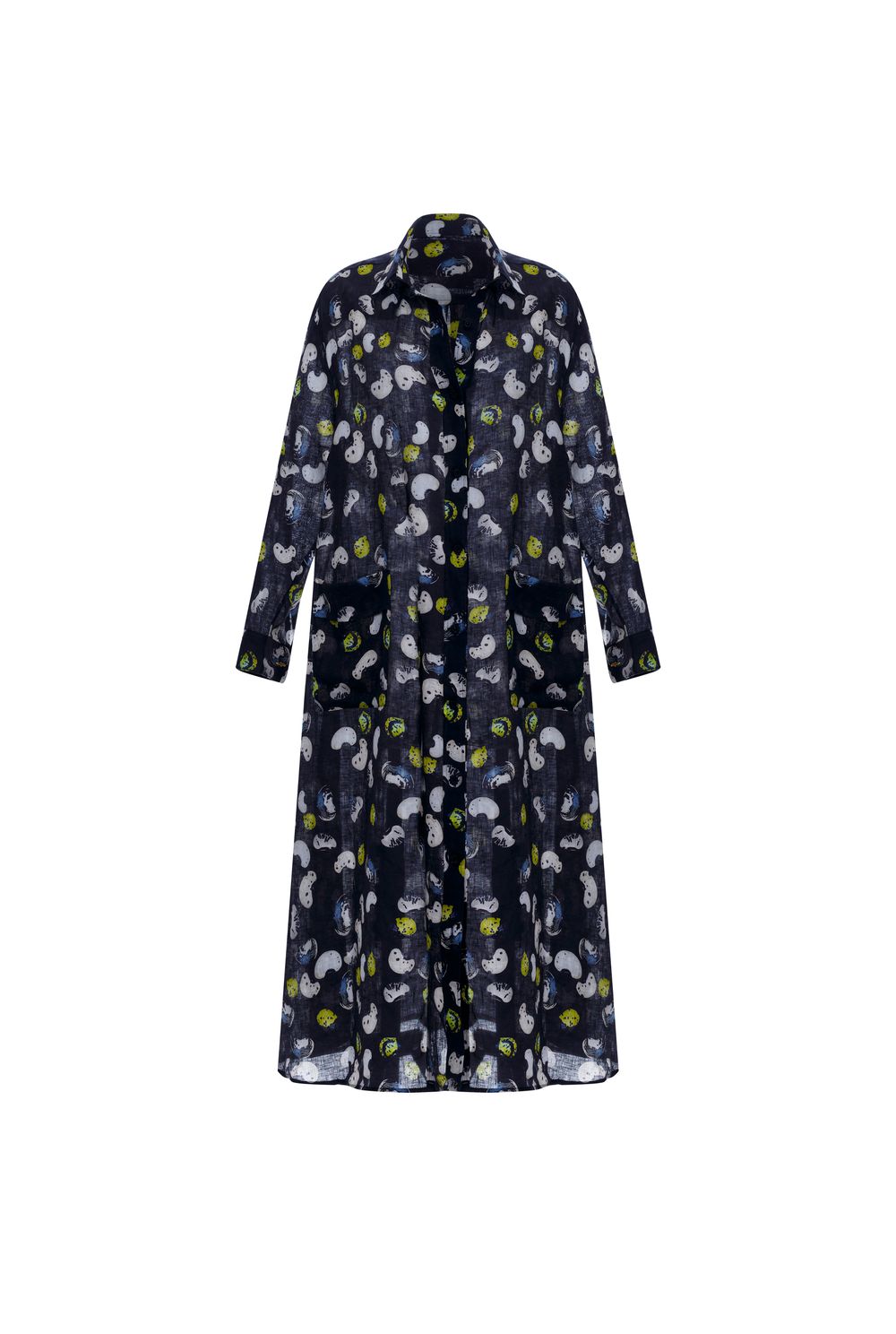 Frida Cosecha Linen Maxi Shirt Dress