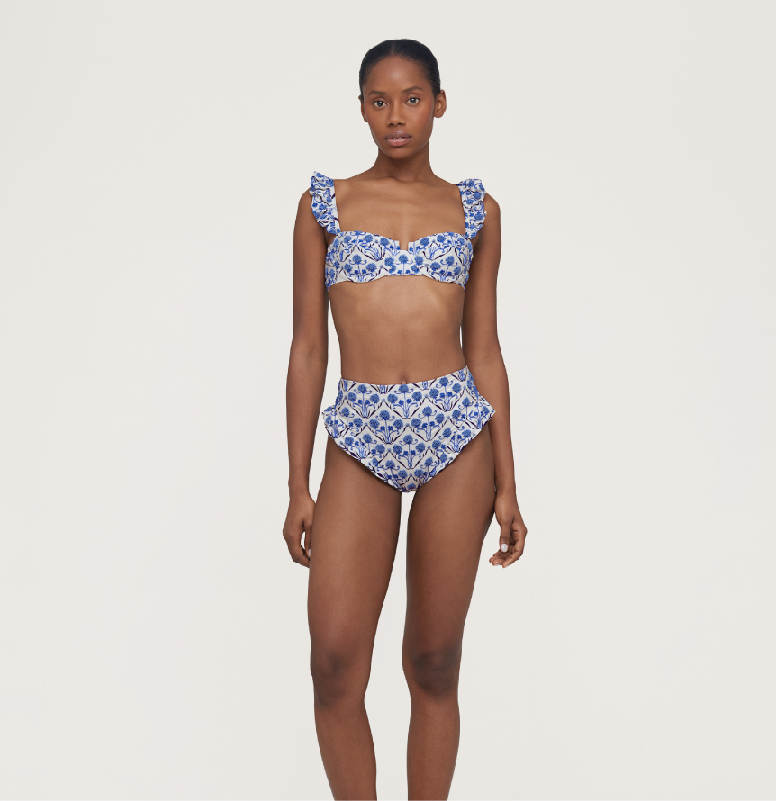 + NET SUSTAIN Sándalo embroidered recycled halterneck swimsuit